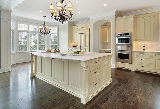 detailed close-up of high-quality laminate floor in Bedford