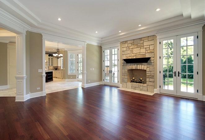 gleaming cherry hardwood floors in hallway